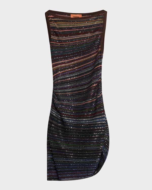 Missoni Striped Fringe Plunging Halter Maxi Cover-Up | Neiman Marcus