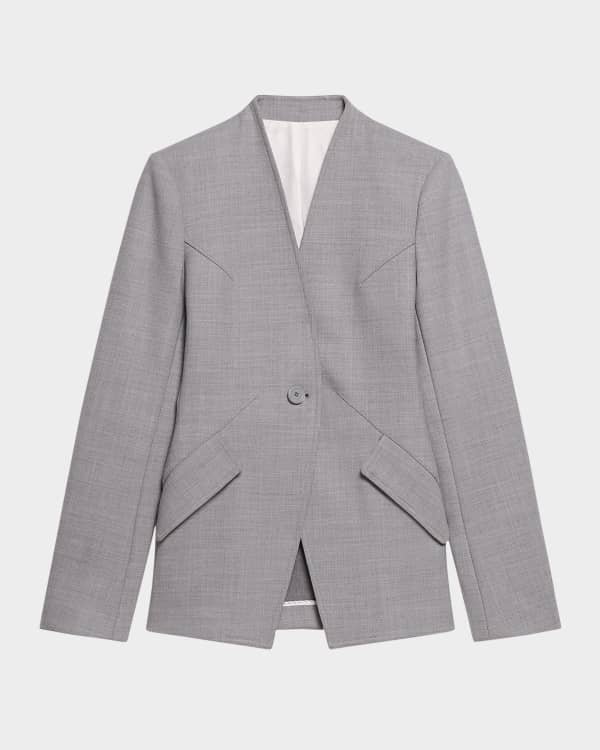 MUZE×el conducotrH DOUBLE BREASTED JKT Helmut Lang Double-Breasted Cotton Blazer | Neiman Marcus