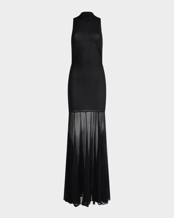 MEROLA ナパレザー カシミヤ MNT-010-C Proenza Schouler Serra Plunging Cutout Matte Jersey Gown