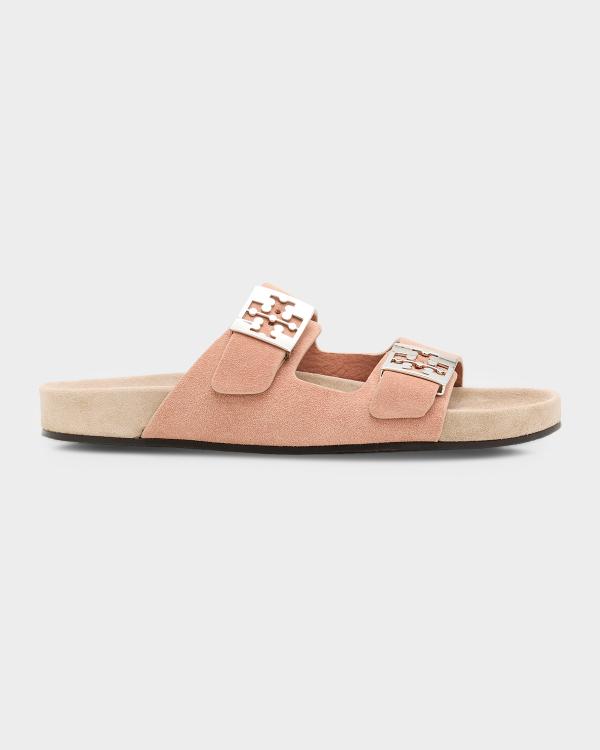 thumbnail image 2 of Core Collection Women's Flat Studded Sliders – Chunky Platform Buckle Slides – Multiple Sizes 2 of 6
