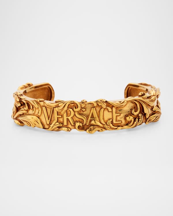 Versace Men's Medusa Enamel Logo Bracelet | Neiman Marcus