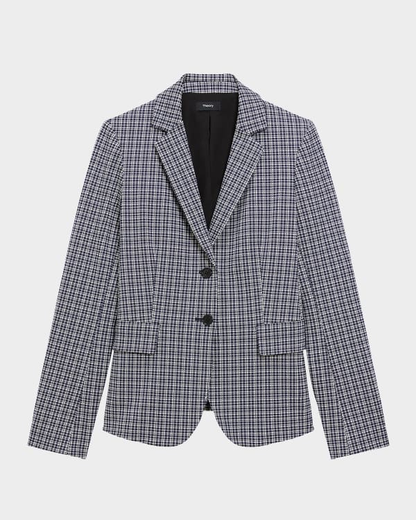 Theory Traceable Wool Slim Blazer Jacket | Neiman Marcus