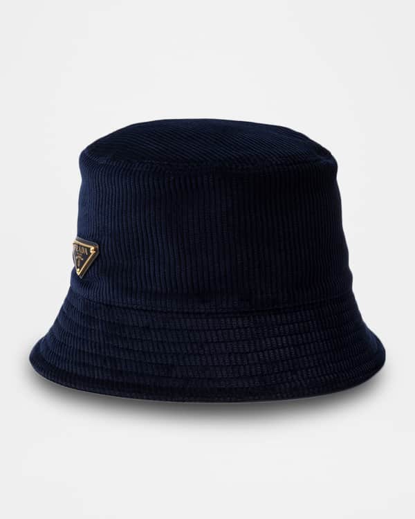 Prada Denim Logo Bucket Hat | Neiman Marcus