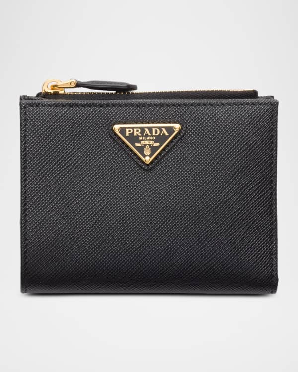 Prada Large Saffiano Leather Flap Wallet | Neiman Marcus