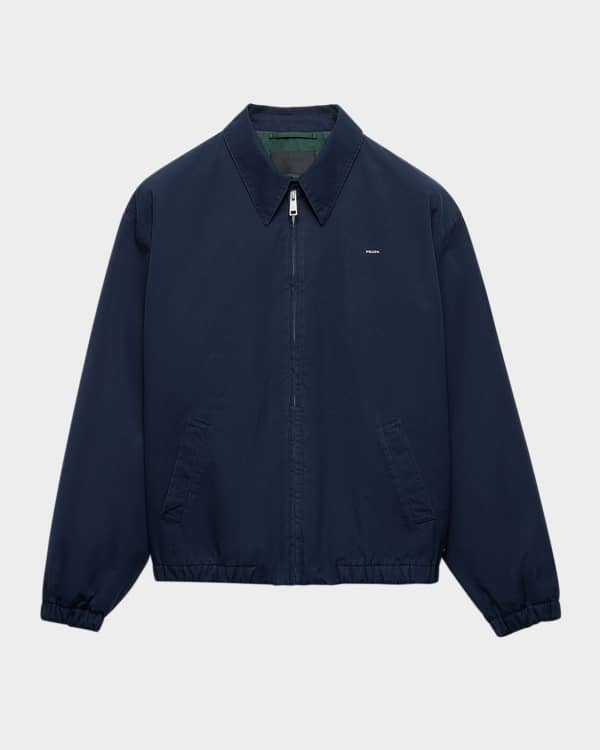Jil Sander Men's Gabardine Full-Zip Shirt Jacket | Neiman Marcus