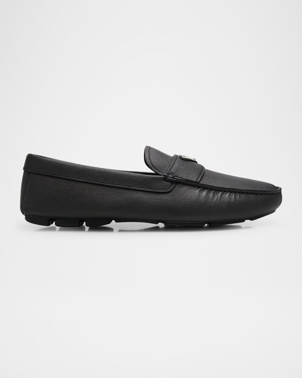 Men’s triangle Logo saffiano leather Loafers Prada Men main image 4