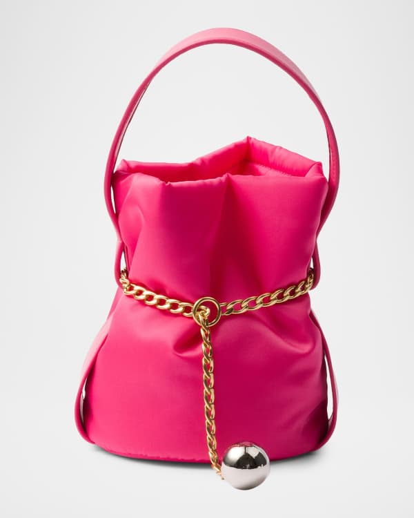 Prada Rattan Basket Drawstring Mini Shoulder Bag | Neiman Marcus