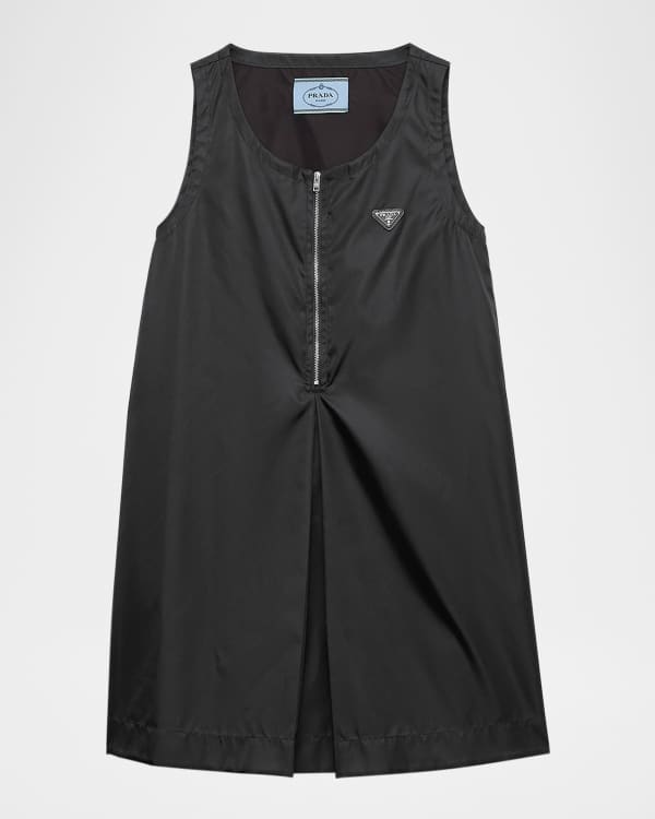 PRADA Re-Nylon メタルロゴ付き ノースリーブ ミニワンピース Prada Re-Nylon Sleeveless Zip-Front Mini Dress | Neiman Marcus