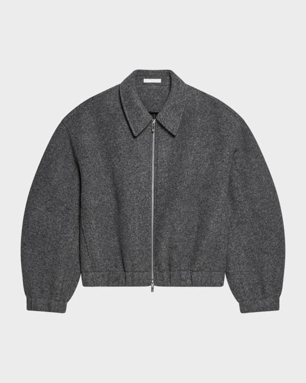 Helmut Lang Men's Wool Full-Zip Bomber Jacket | Neiman Marcus
