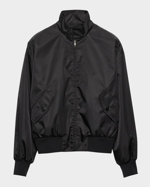 Prada Men's Mohair And Silk Zip Shirt Jacket | Neiman Marcus