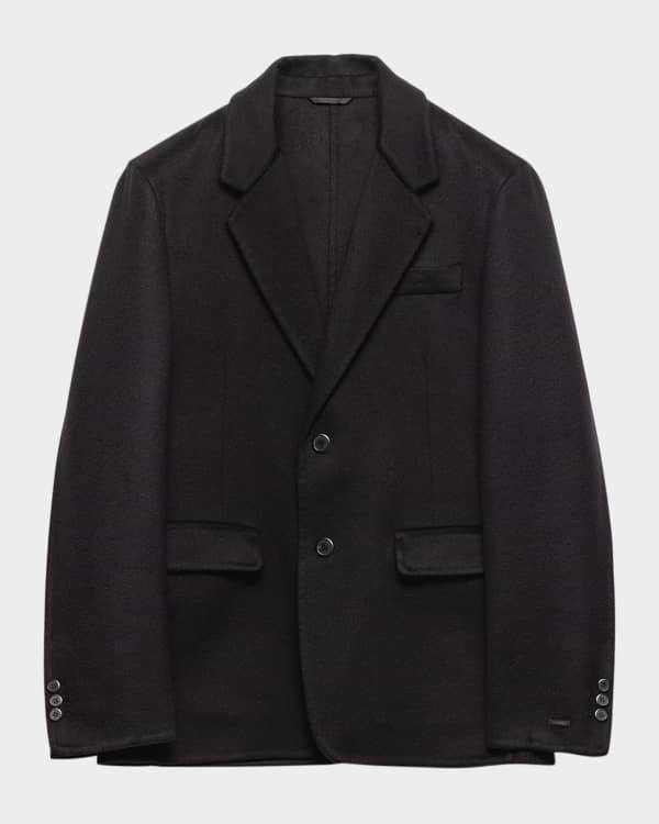 Prada Men's Linen Single-Breasted Blazer | Neiman Marcus