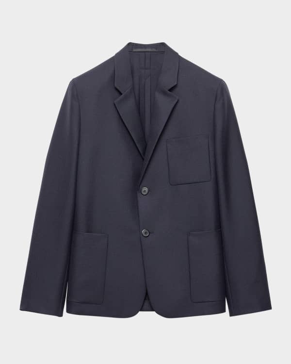 Prada Men's Linen Single-Breasted Blazer | Neiman Marcus