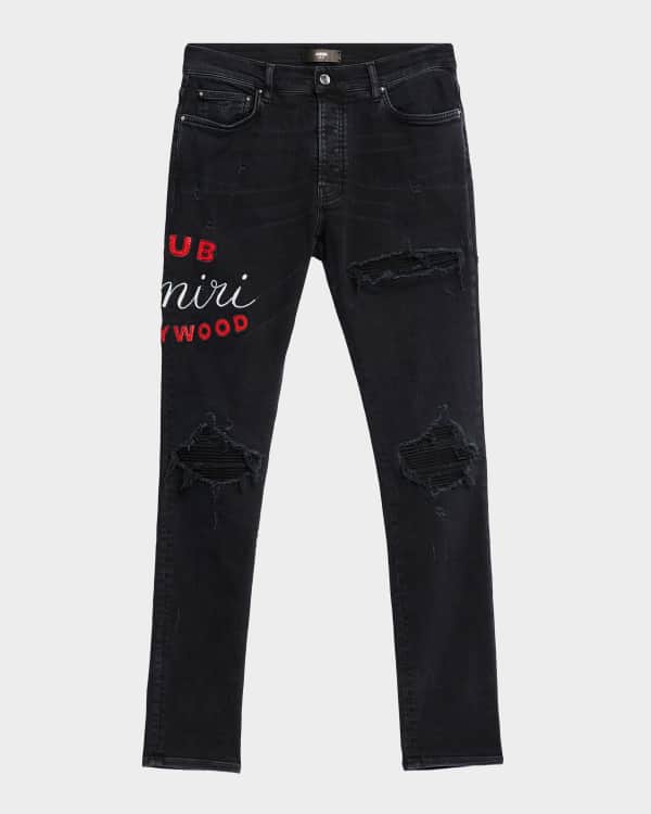 Amiri Men's MX1 Bandana Repair Skinny Jeans | Neiman Marcus