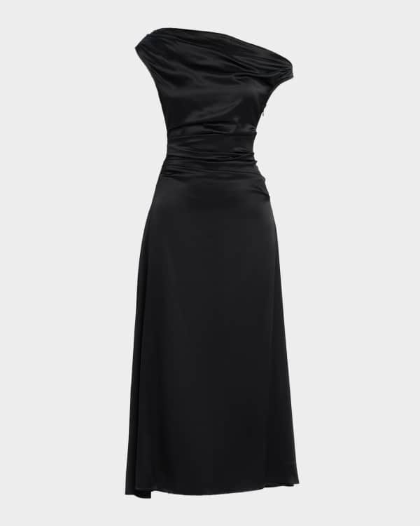 green emerald velvet dress STAUD ARAYA DRESS CAYENNE main image 1