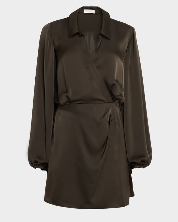 Ramy Brook Georgia Lace-Up Mini Shirtdress | Neiman Marcus