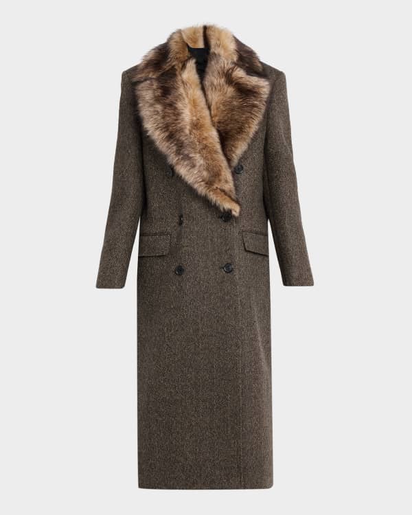 Nili Lotan Morrison Leopard-Print Lamb Shearling Coat | Neiman Marcus