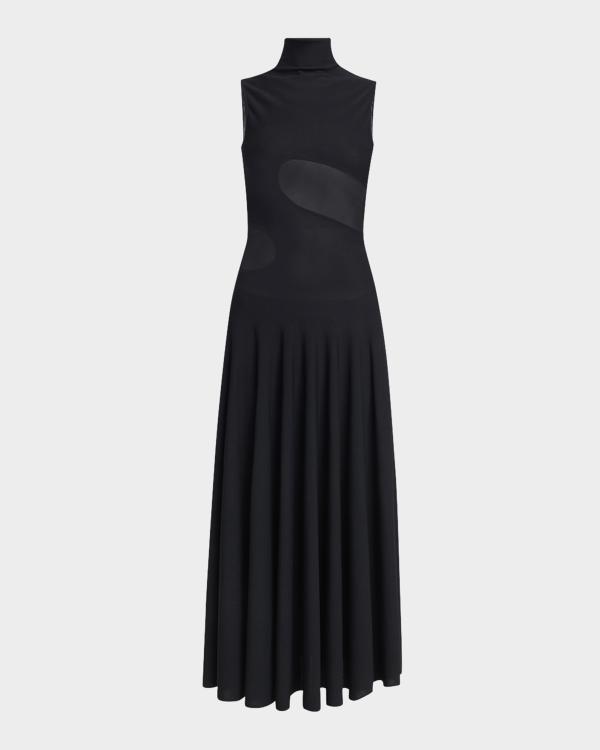 alaïa ruched jersey maxi dress Strass Midi Alaïa womens
