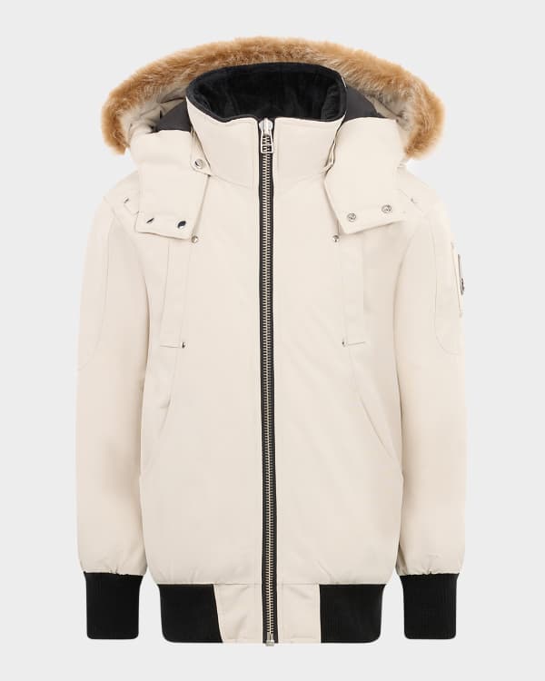 Boy's Bones Logo-Print Bomber Jacket, Size 4-12