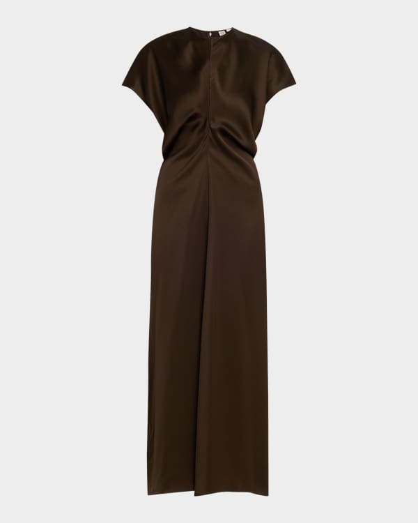 toteme curved compact knit dress Toteme Curved Compact Knit Midi Dress
