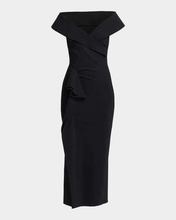 Theia Lucia Kimono-Sleeve Cocktail Dress