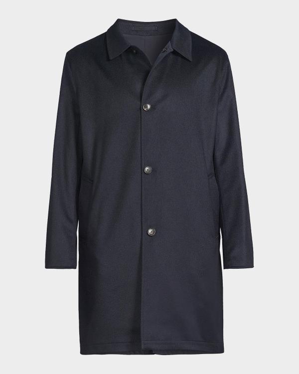 Theory Men's Belvin Melton-Textured Wool-Blend Coat | Neiman Marcus