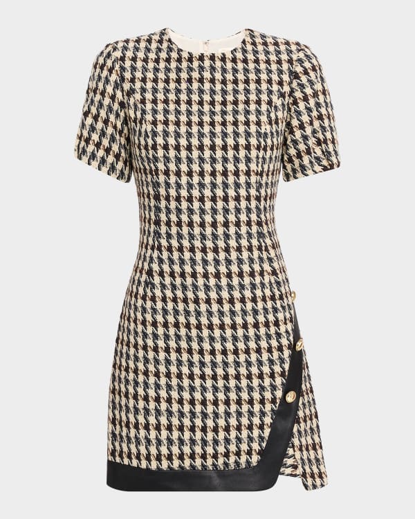 Cinq a Sept Brandi Tweed Mini Shift Dress | Neiman Marcus