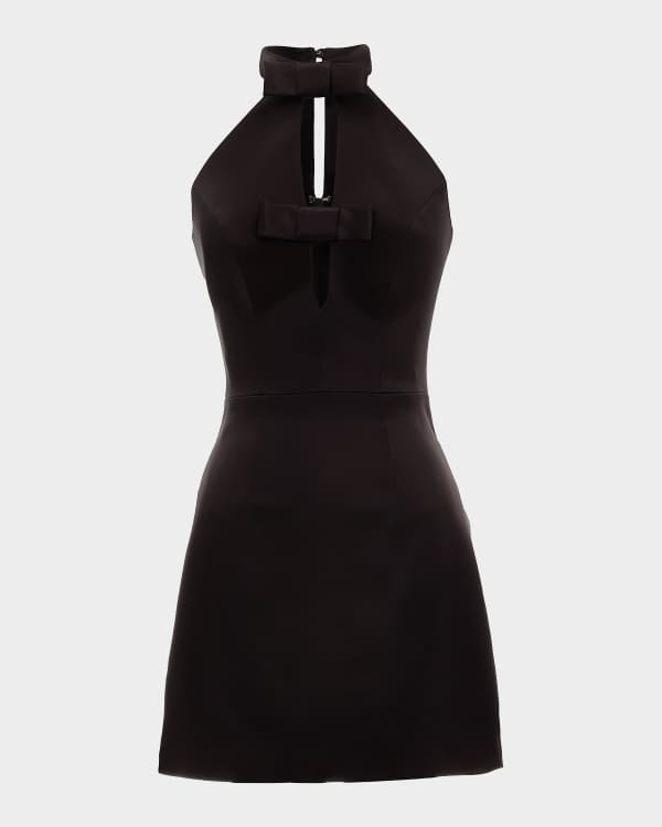 SEROYA Selma Mini Crepe Dress | Neiman Marcus