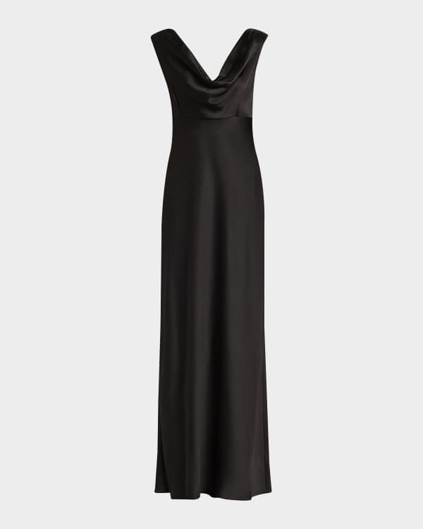 white christmas dresses SATIN BIAS MAXI TEE DRESS | WAVE — THIRD FORM