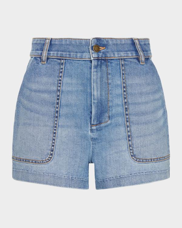 Cinq à Sept Ceil Crochet Denim Shorts | Neiman Marcus