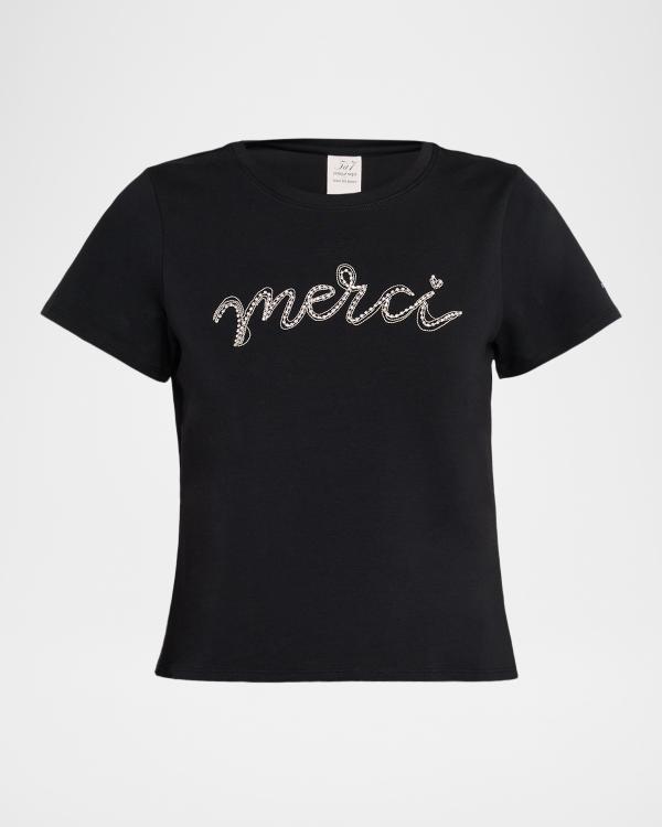ALICE + OLIVIA Micah Embellished Muscle Tee | Neiman Marcus