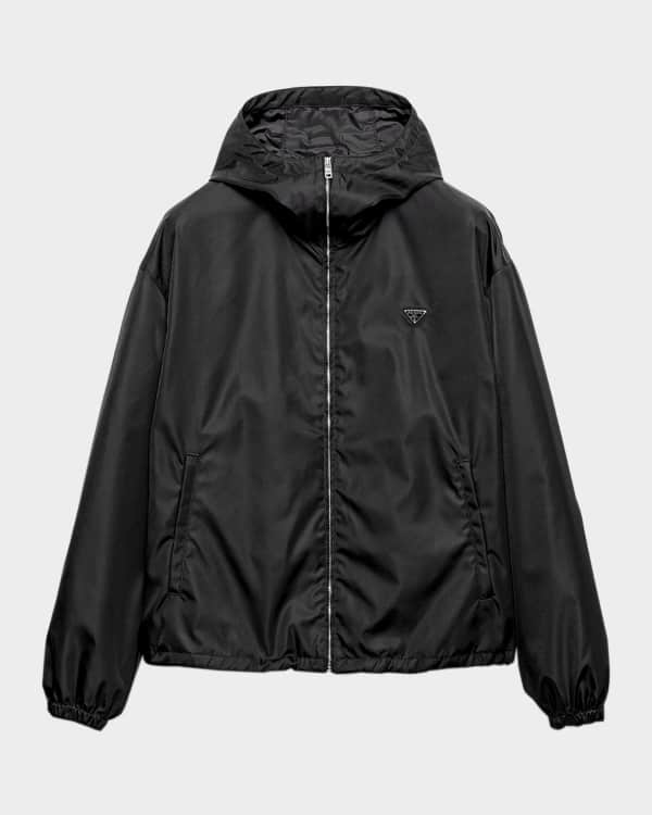 Prada Men's Technical Fabric Zip Track Jacket | Neiman Marcus