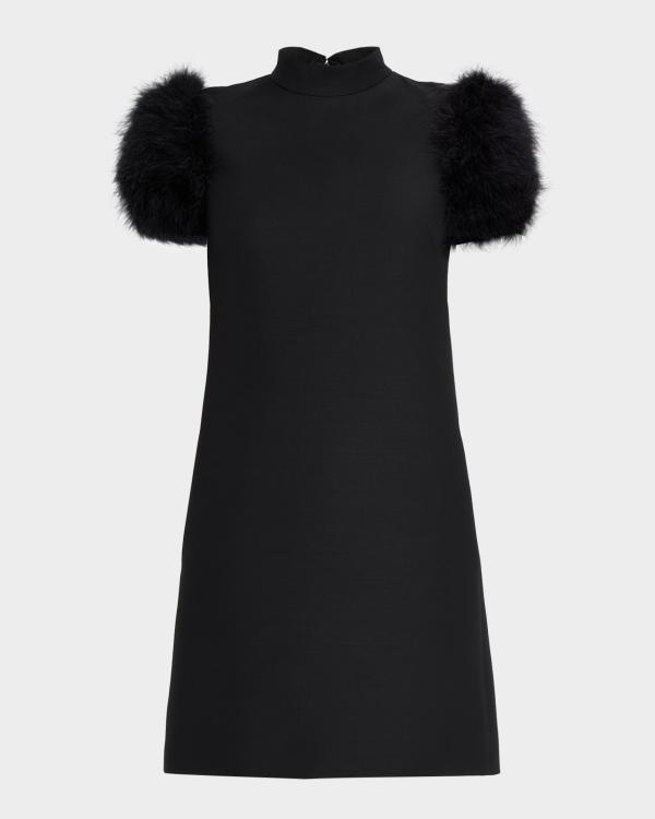 leather dress with fur Alex Perry Bikini Mini In TM_30