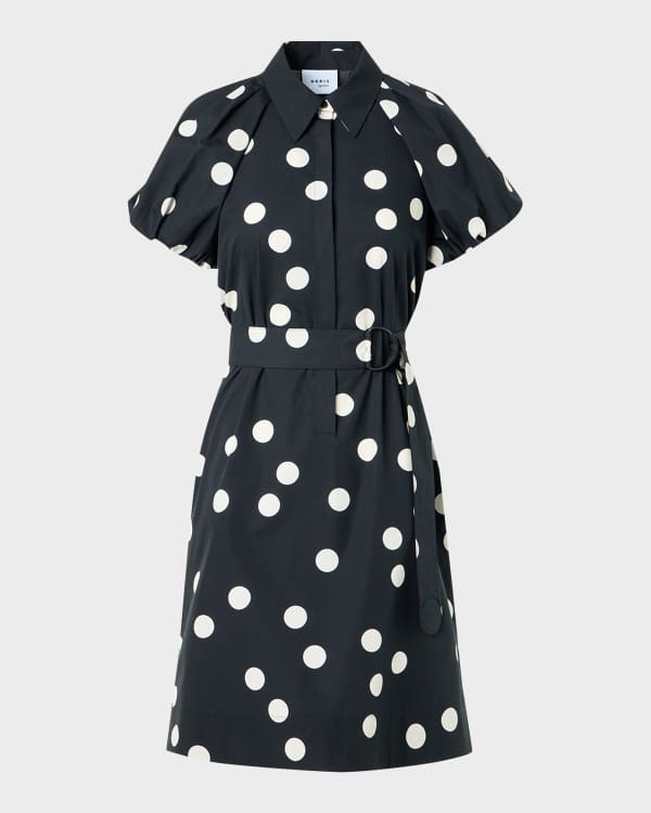 Akris punto Mini Cotton Wool Denim Dress | Neiman Marcus