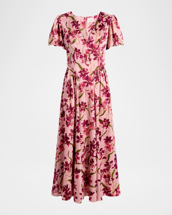 Cinq a Sept Margaret Sleeveless Denim Midi Dress | Neiman Marcus