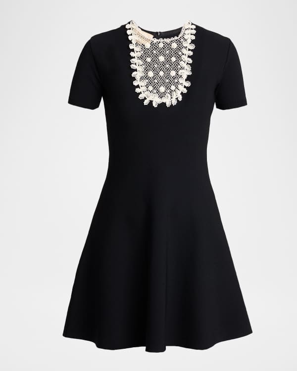 Valentino Garavani Sleeveless Disc Embroidered Mini Dress | Neiman Marcus