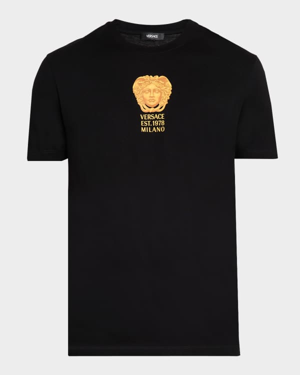 Versace Men's Beaded Medusa T-Shirt | Neiman Marcus