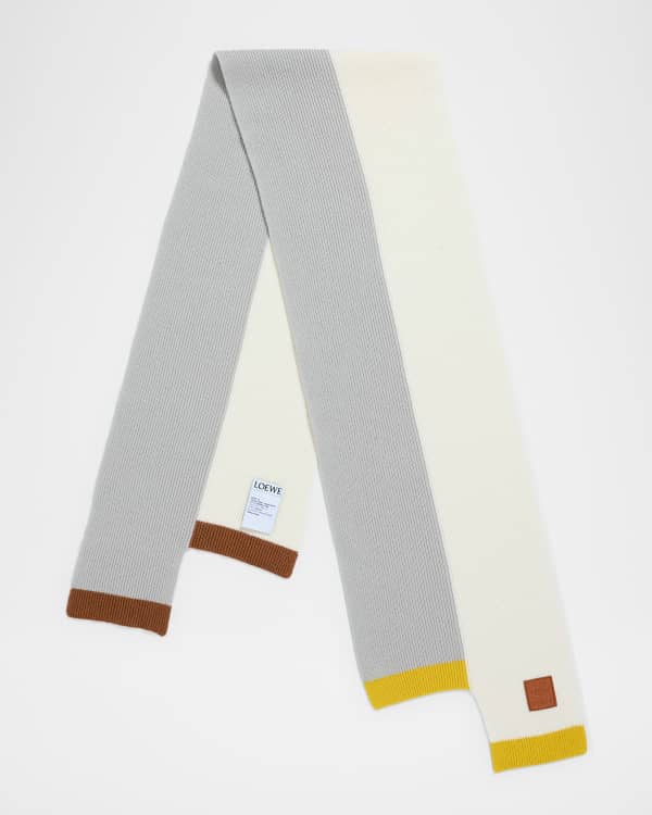 Loewe Anagram Mohair Fringe Scarf | Neiman Marcus