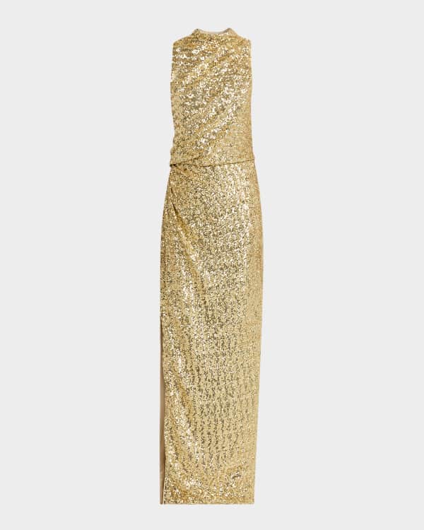 slim fit dress slacks Michael Kors Black Ruched With Gold Size Zipper Asymmetrical Hem Maxi – The  Thrifty Hippy main image 0