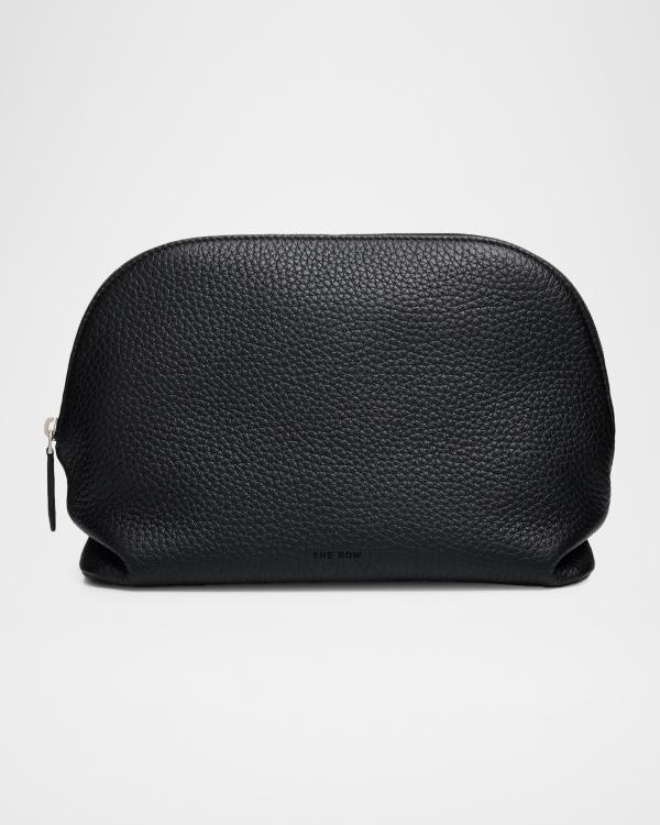 THE ROW Owen Leather Wristlet Pouch | Neiman Marcus