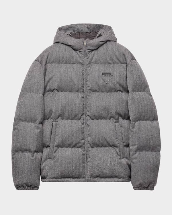 Bottega Veneta Men's Tech Puffer Jacket with Intrecciato