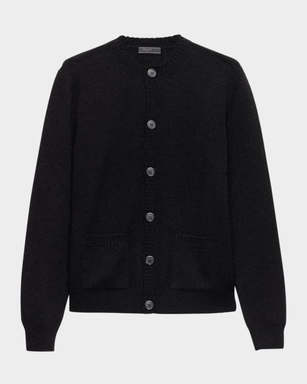 Prada Men's Wool Zip-Front Cardigan | Neiman Marcus