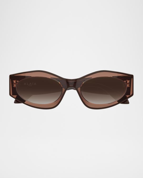 ALAIA 57mm Acetate Cat-Eye Sunglasses | Neiman Marcus display picture 3