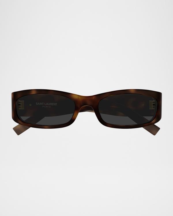 Saint Laurent 57mm Acetate Semi-Shield Sunglasses | Neiman Marcus