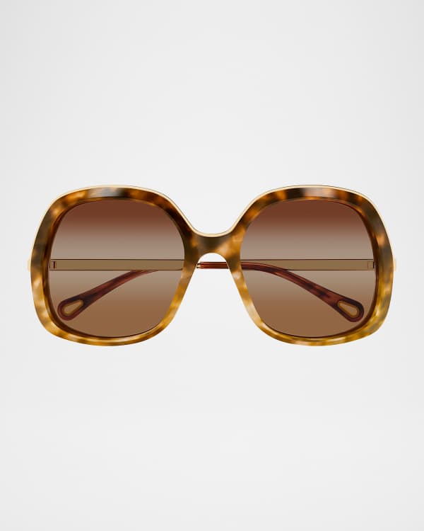Saint Laurent Vintage Logo 61mm Acetate Square Sunglasses | Neiman