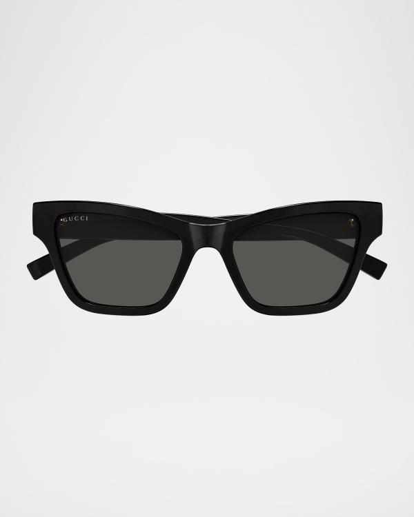 Gucci 54mm Acetate Cat-Eye Sunglasses | Neiman Marcus