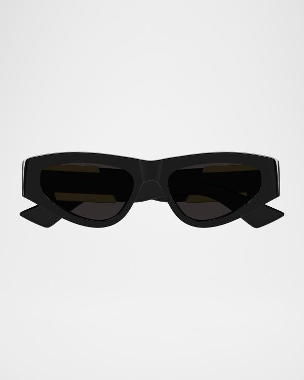 Bottega Veneta Knot 55mm Acetate & Metal Aviator Sunglasses  display picture 1
