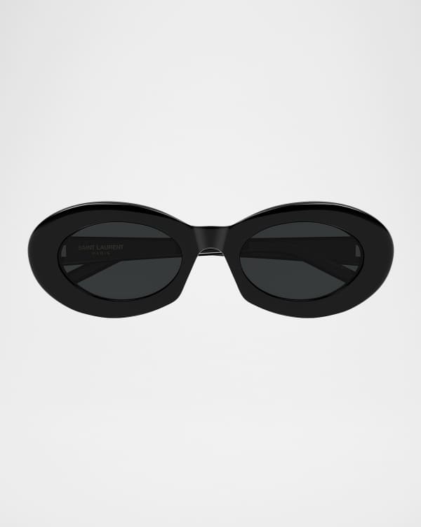 Saint Laurent 57mm Acetate Semi-Shield Sunglasses | Neiman Marcus