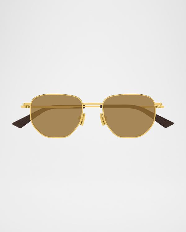 Bottega Veneta Men's BV1374SK Acetate Rectangle Sunglasses