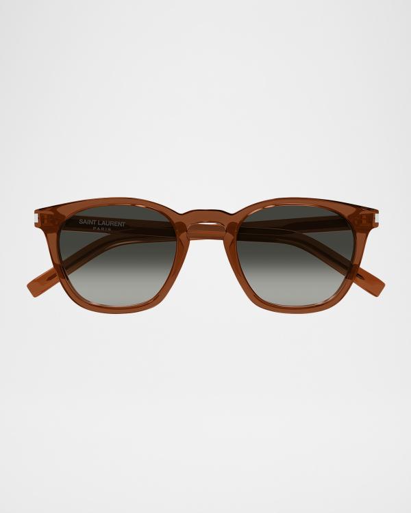 Saint Laurent Men's SL 620 Acetate Round Sunglasses | Neiman Marcus