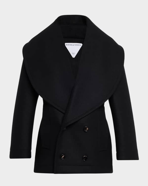 Loewe Double-Breasted Belted Wool Twill Coat | Neiman Marcus